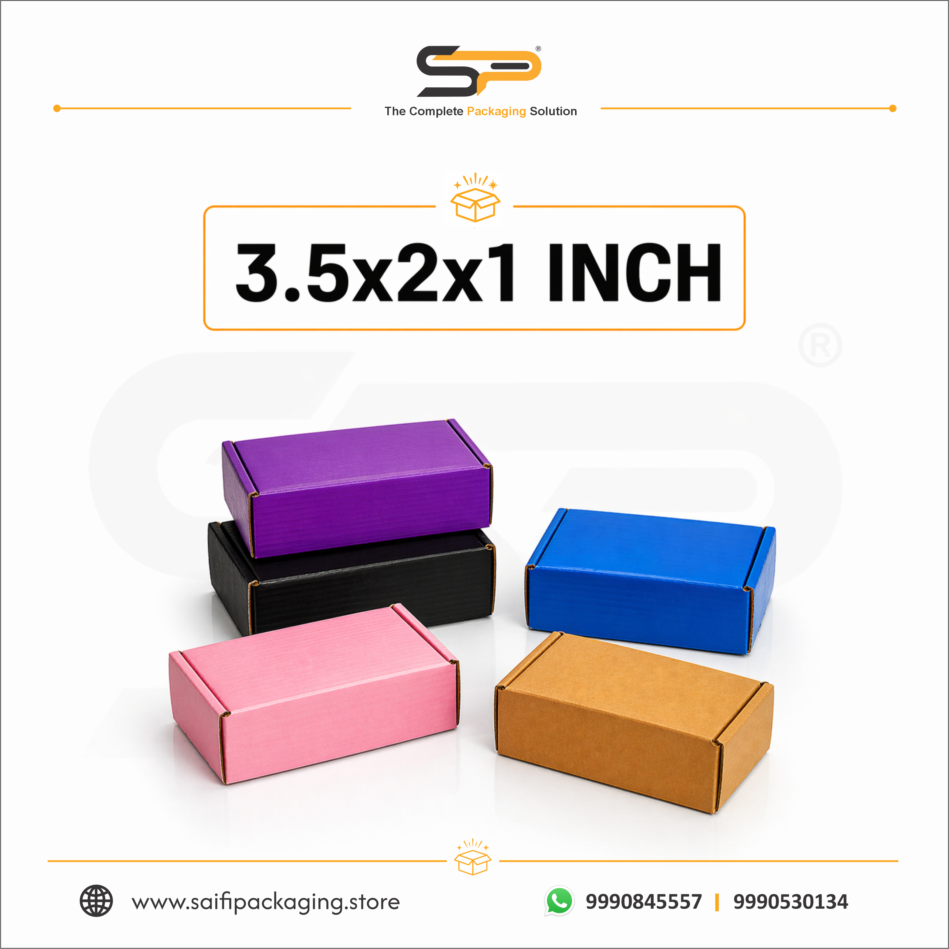 (3.5x2x1 inch) Plain Corrugated Mailer Box 3ply (SL-31)