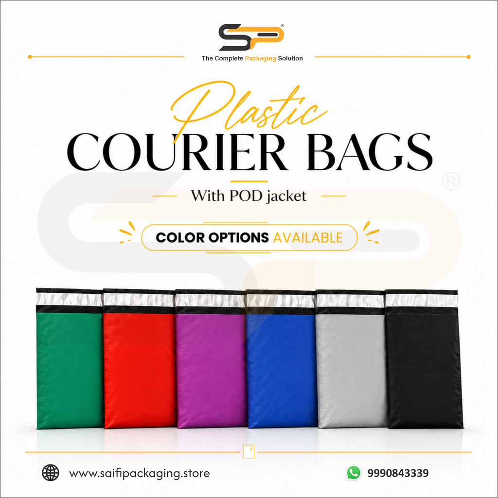 Plain Plastic Courier/Mailer/Shipping Bags with POD Jacket