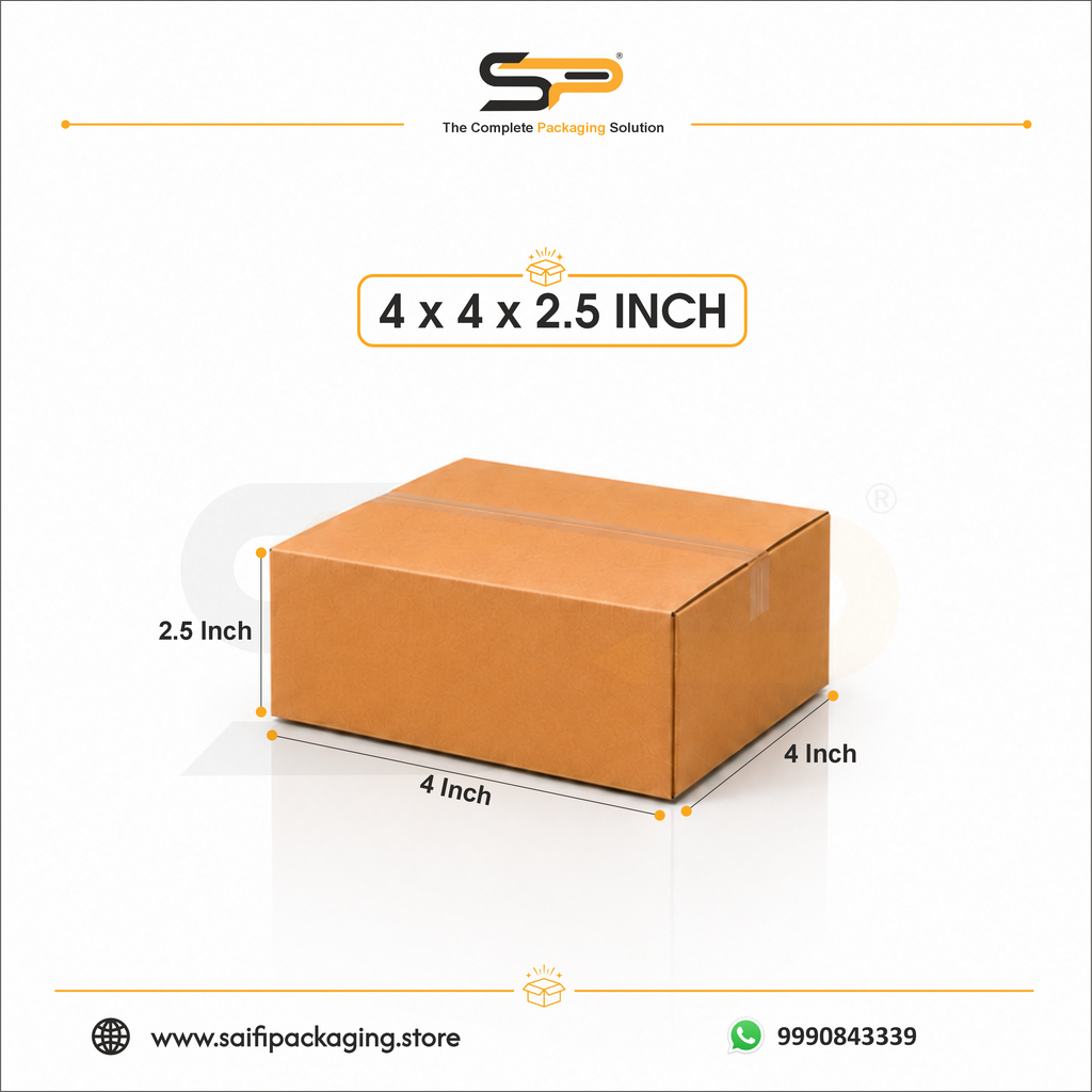(4 x 4 x 2.5 ") Universal Corrugated Box - 5Ply (TB-52)
