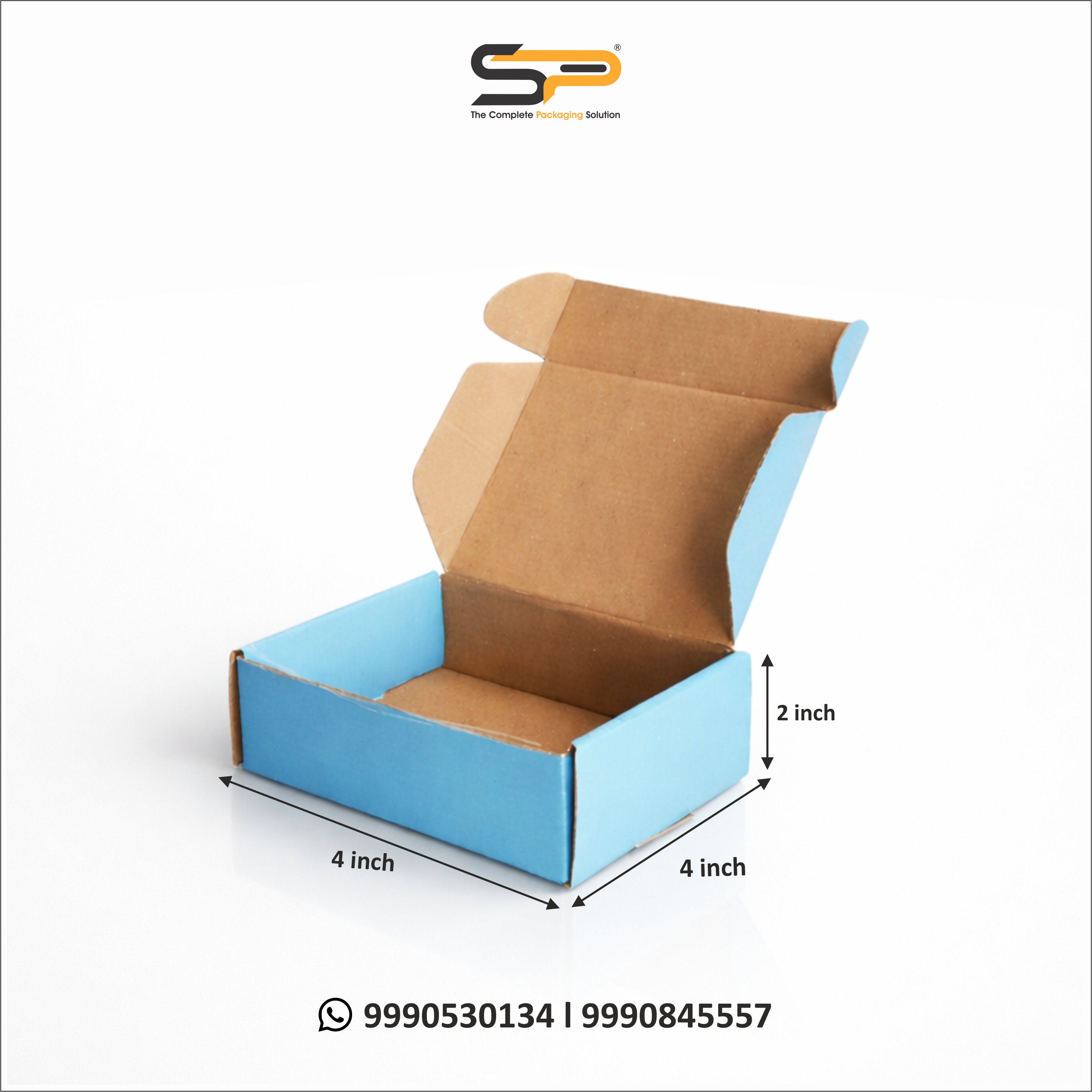 (4x4x2 inch) Plain Corrugated Mailer Box 3ply (SL-24)