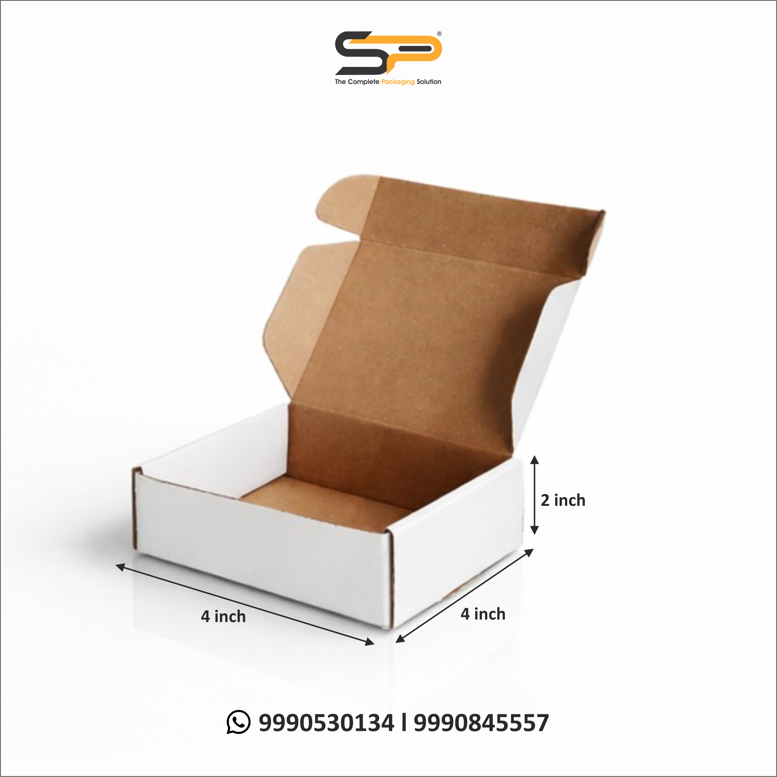 (4x4x2 inch) Plain Corrugated Mailer Box 3ply (SL-24)