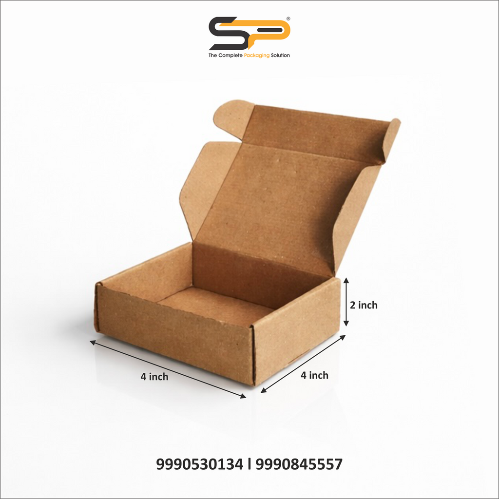 (4x4x2 inch) Plain Corrugated Mailer Box 3ply (SL-24)