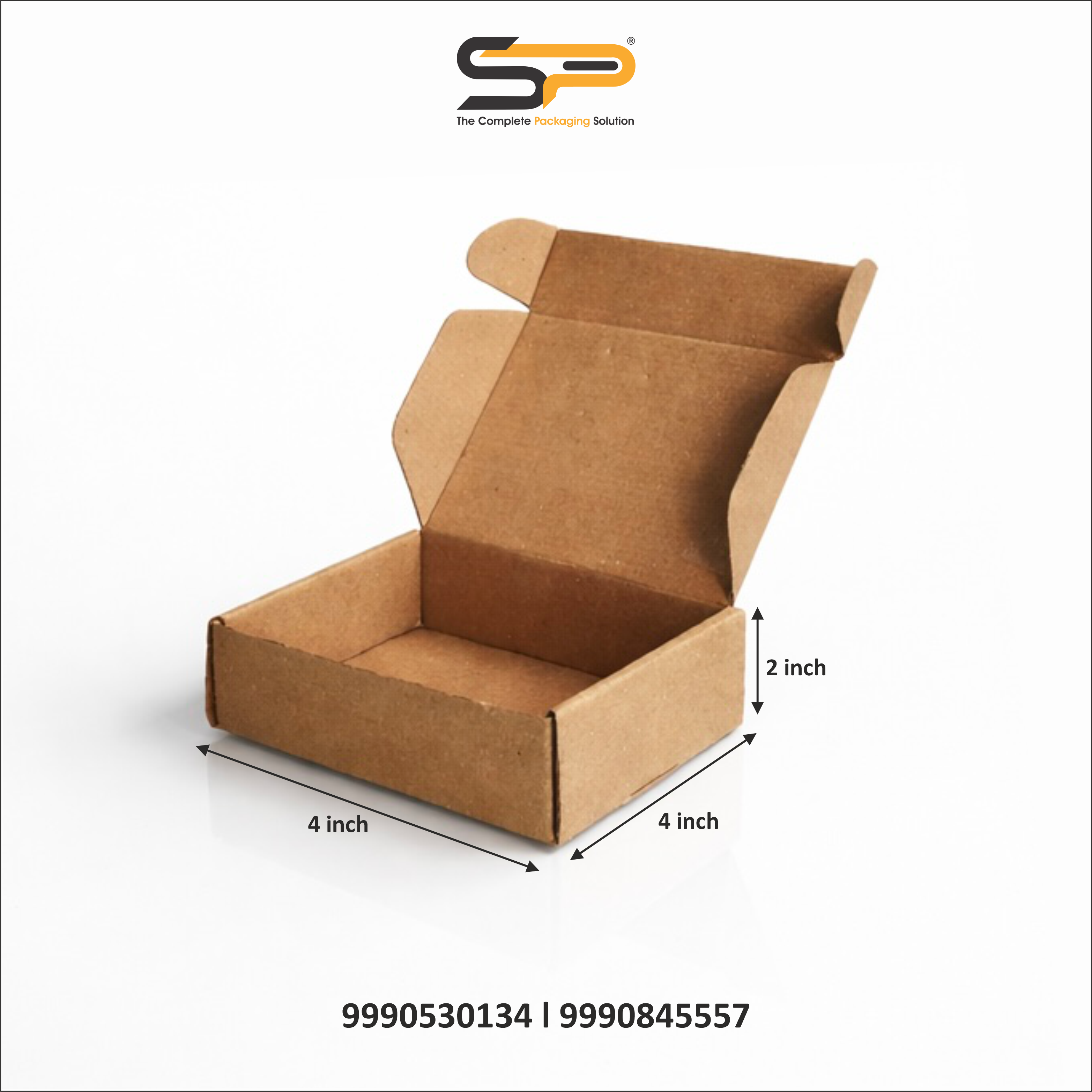 (4x4x2 inch) Plain Corrugated Mailer Box 3ply (SL-24)
