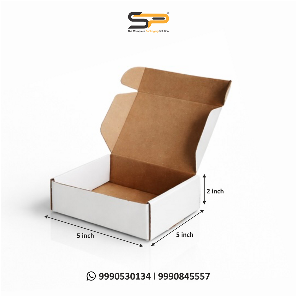 (5x5x2 inch) Plain Corrugated Mailer Box 3ply (SL-4)