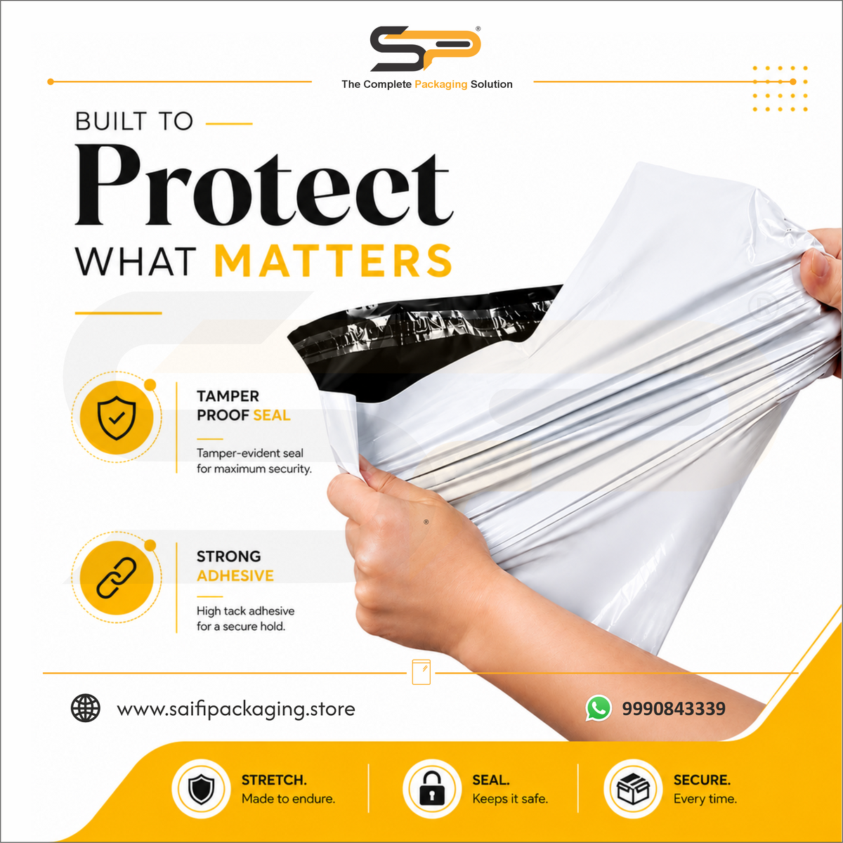 Custom Printed Plastic Courier/Mailer/Shipping Bags with POD Jacket