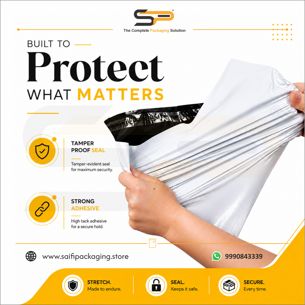 Plain Plastic Courier/Mailer/Shipping Bags with POD Jacket