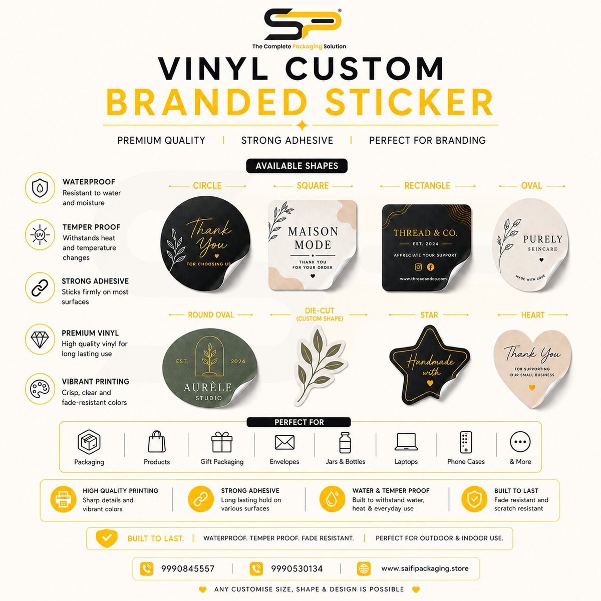 Custom Printed Vinyl stickers (Circle)