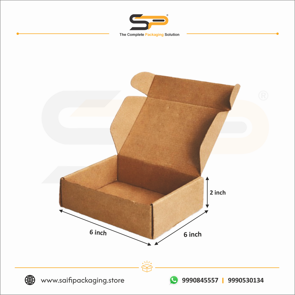 (6x6x2 inch) Plain Corrugated Mailer Box 3ply (SL-41)