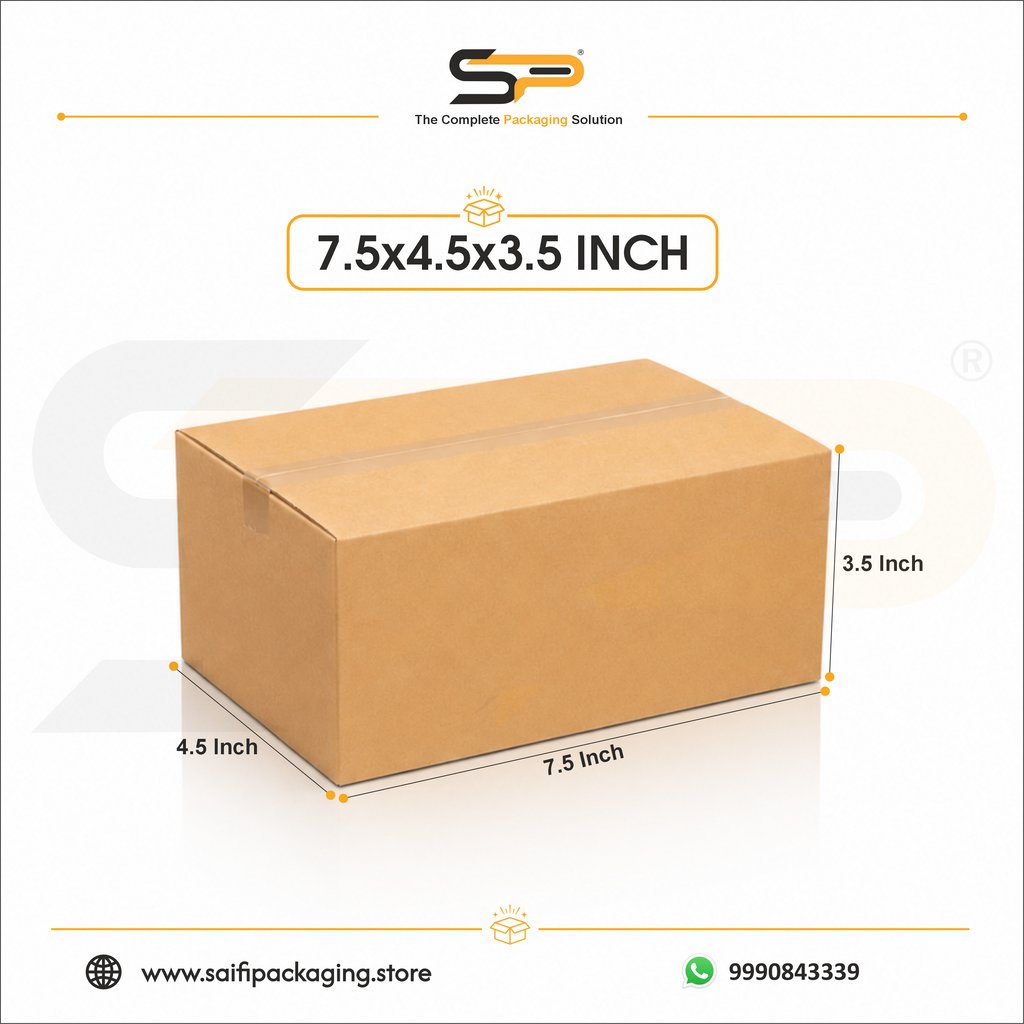 (7.5 x 4.5 x 3.5 ") Universal Corrugated Box - 3Ply (TB-77)