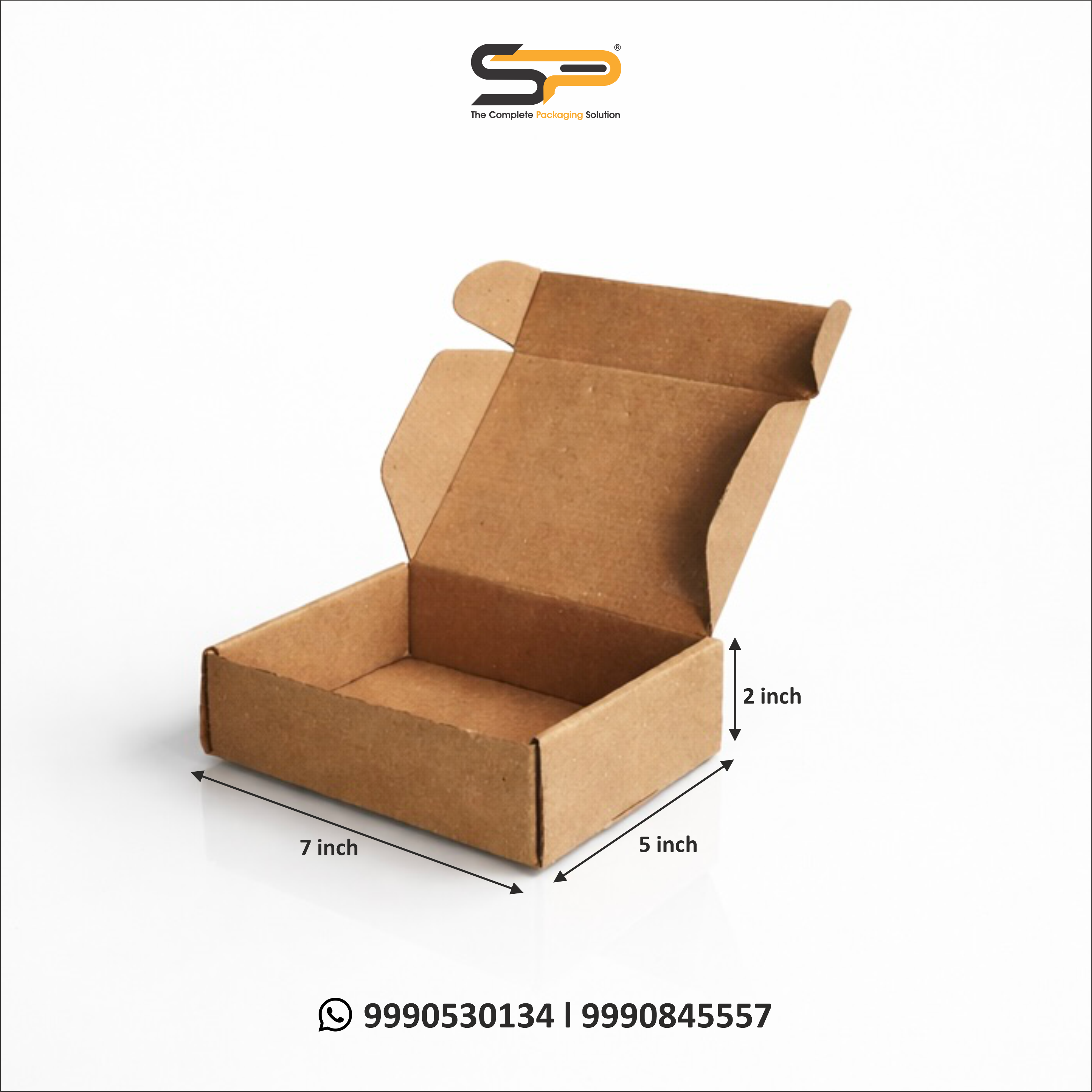 (7x5x2 inch) Plain Corrugated Mailer Box 3ply (SL-20)