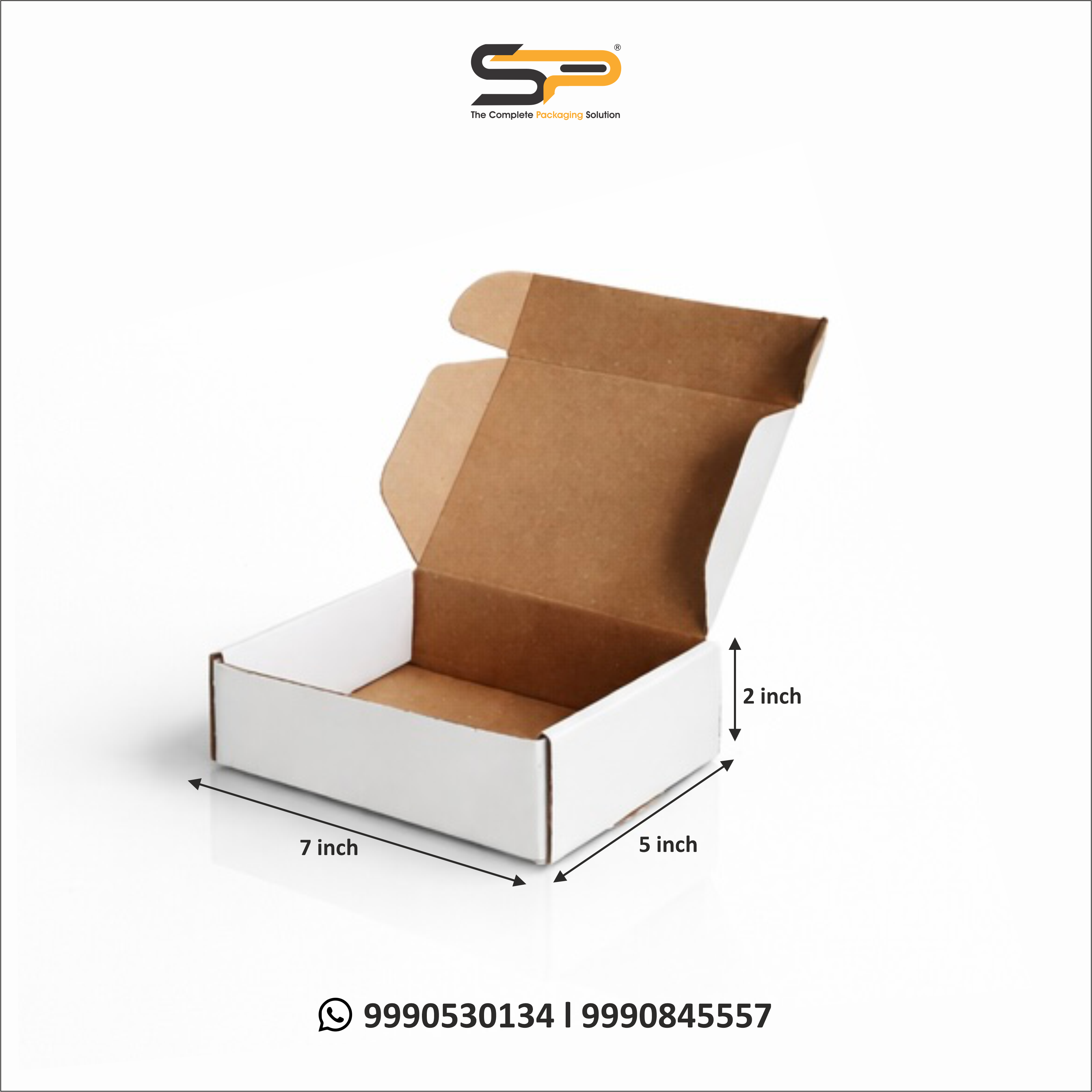(7x5x2 inch) Plain Corrugated Mailer Box 3ply (SL-20)