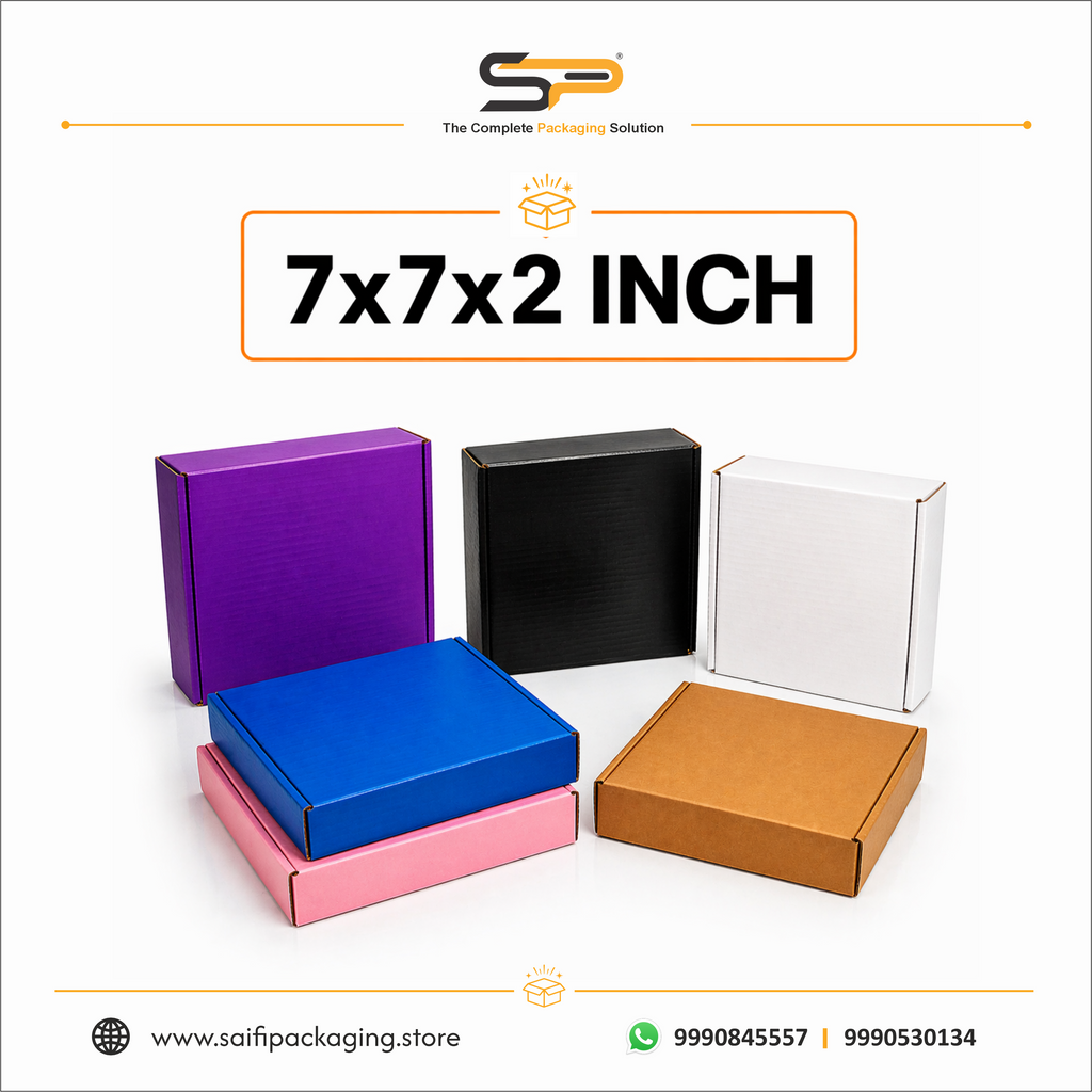 (7x7x2 inch) Plain Corrugated Mailer Box 3ply (SL-38)