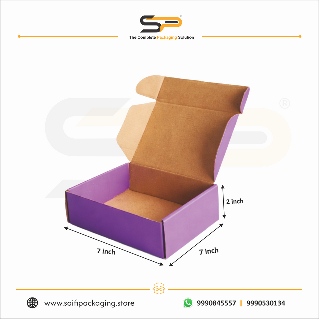 (7x7x2 inch) Plain Corrugated Mailer Box 3ply (SL-38)