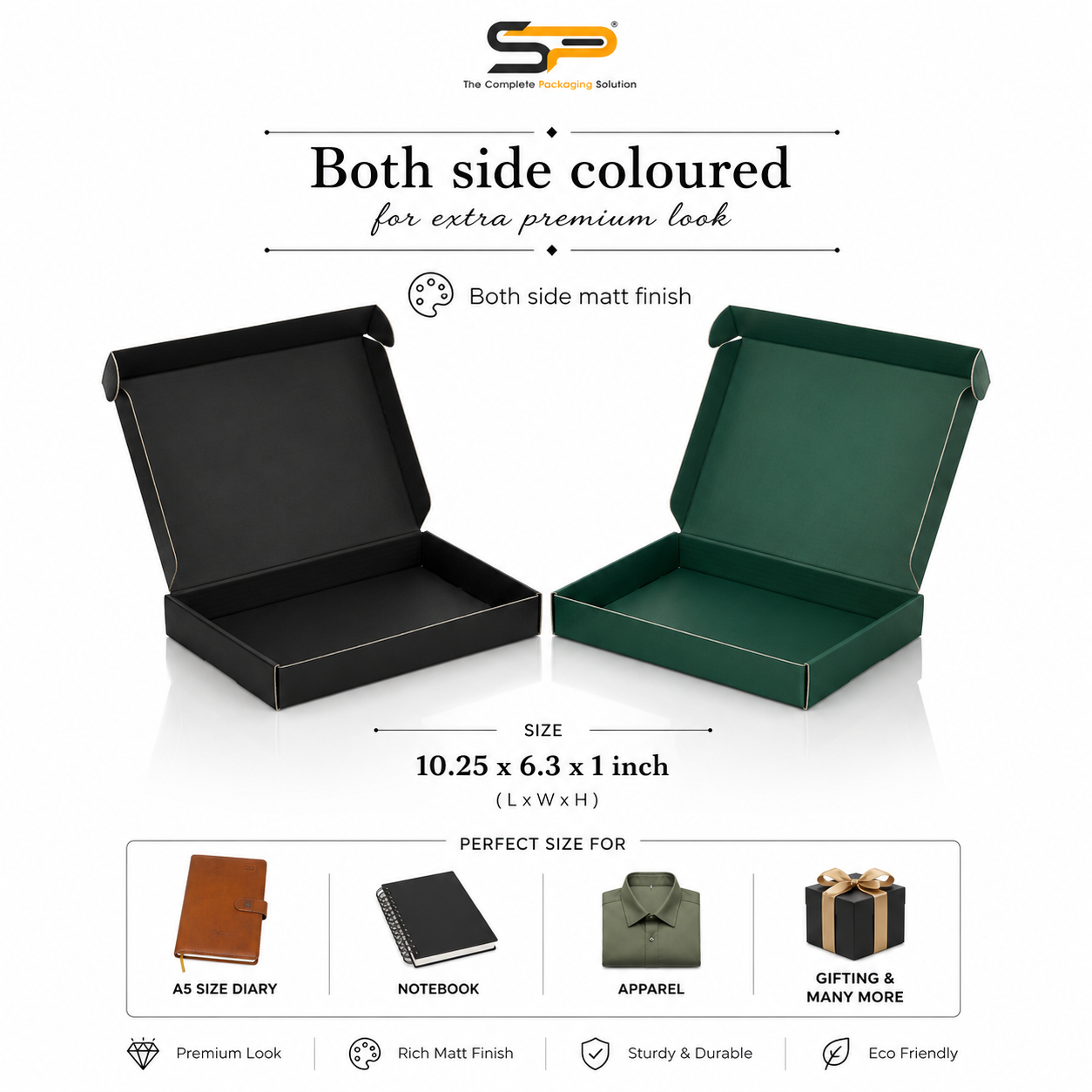Colored Mailer Box (9.25x6.3x1 inch) Matt Finish (SL-63)