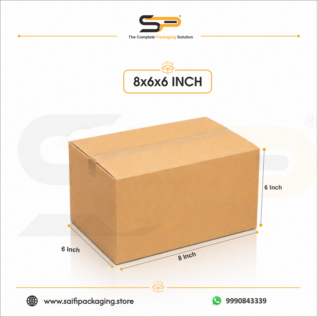 (8 x 6 x 6 ") Universal Corrugated Box - 3Ply (TB-18)
