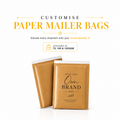 Custom printed Kraft Paper Mailer Bags with water resistant Coating inside
