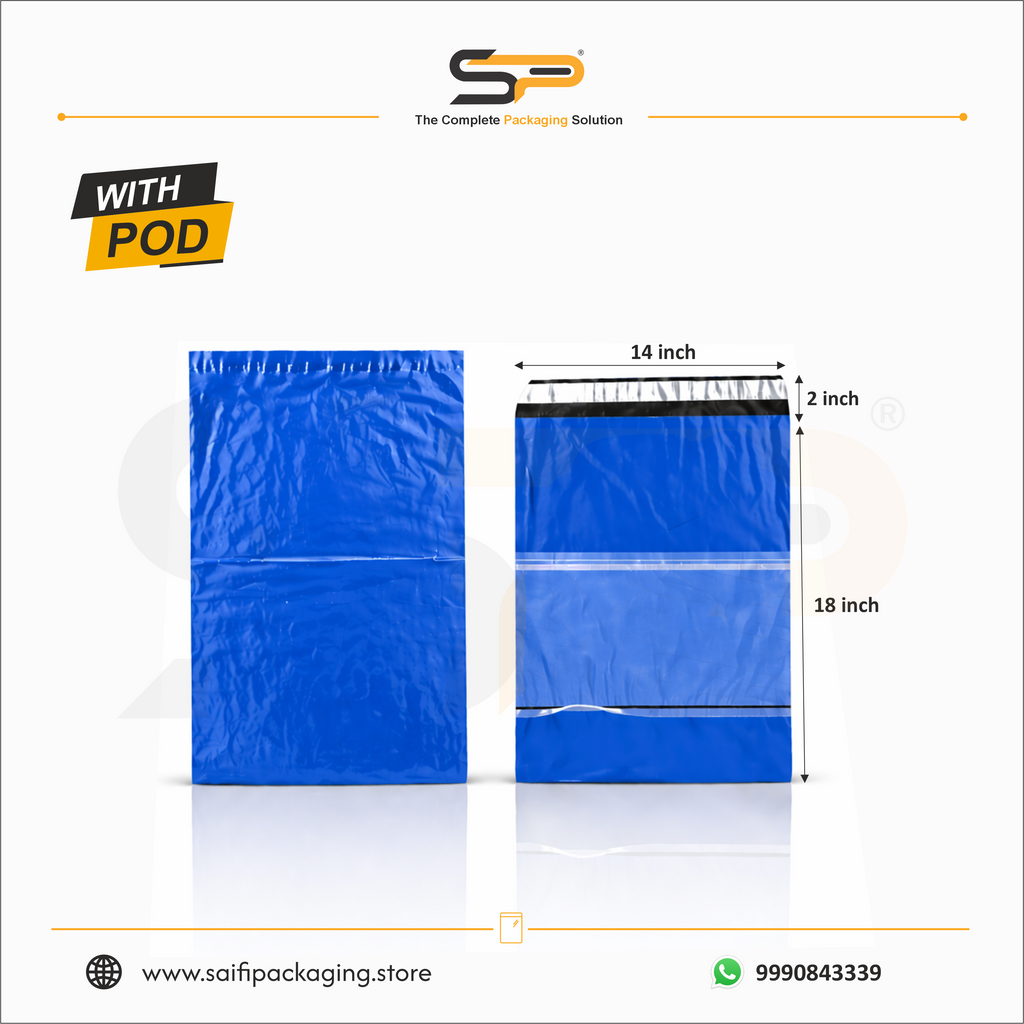 Plain Plastic Courier/Mailer/Shipping Bags with POD Jacket