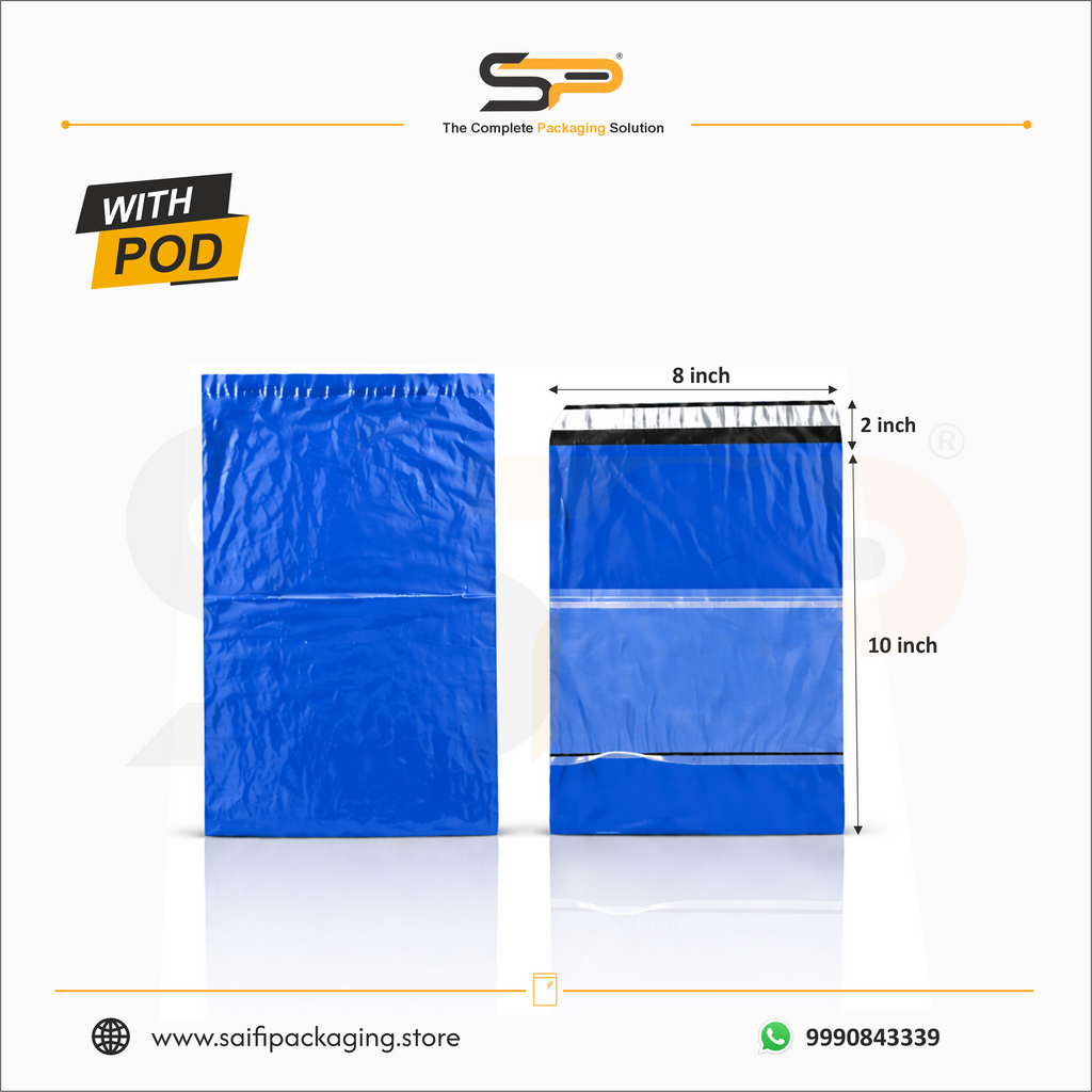 Plain Plastic Courier/Mailer/Shipping Bags with POD Jacket