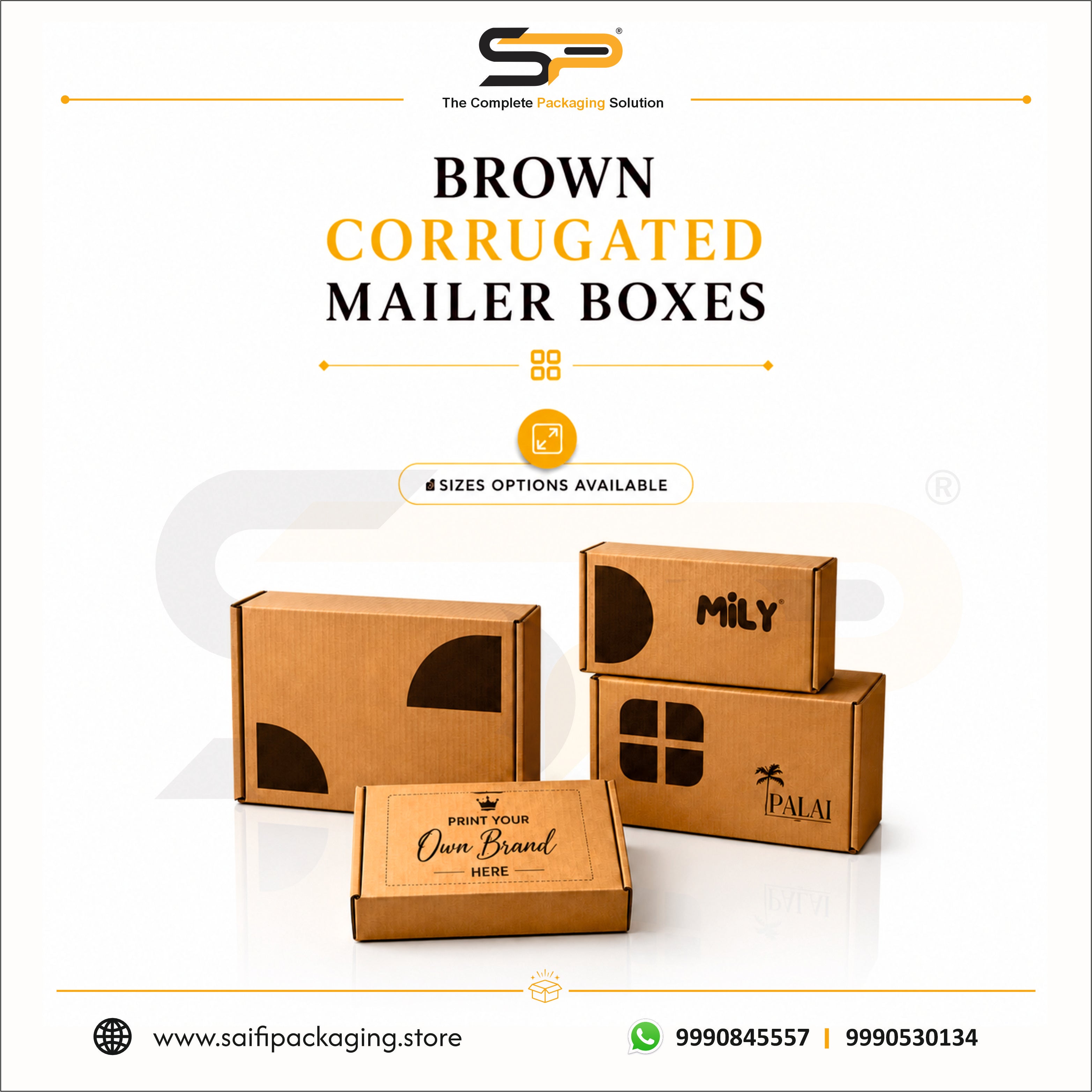 Custom Printed Brown Mailer Box