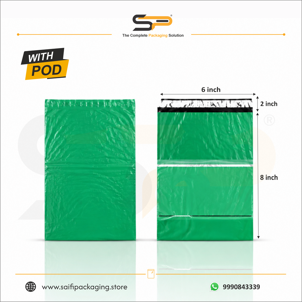 Plain Plastic Courier/Mailer/Shipping Bags with POD Jacket