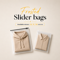 Frosted Slider Bag (White Zipper)