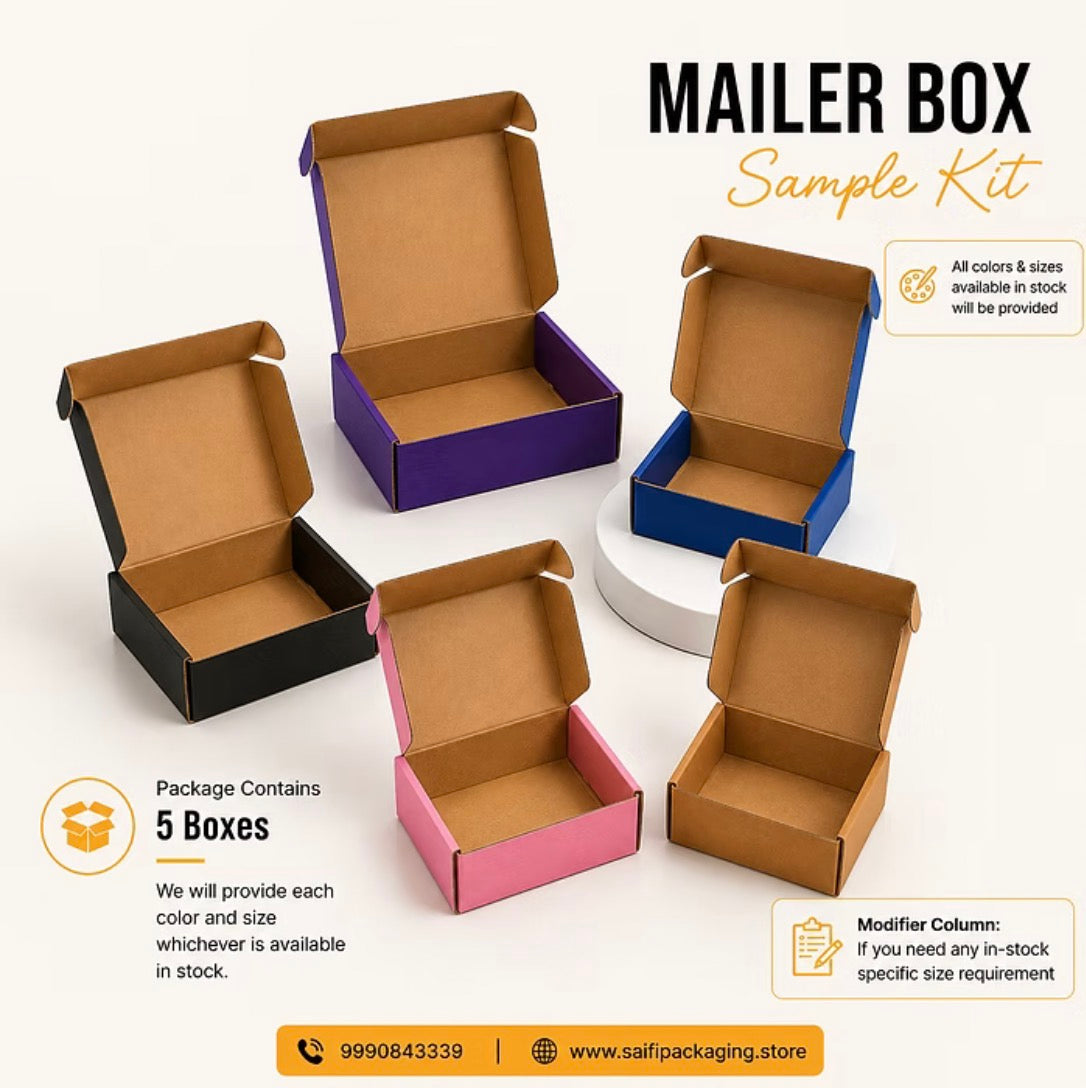 A Sample Kit of Mailer Boxes