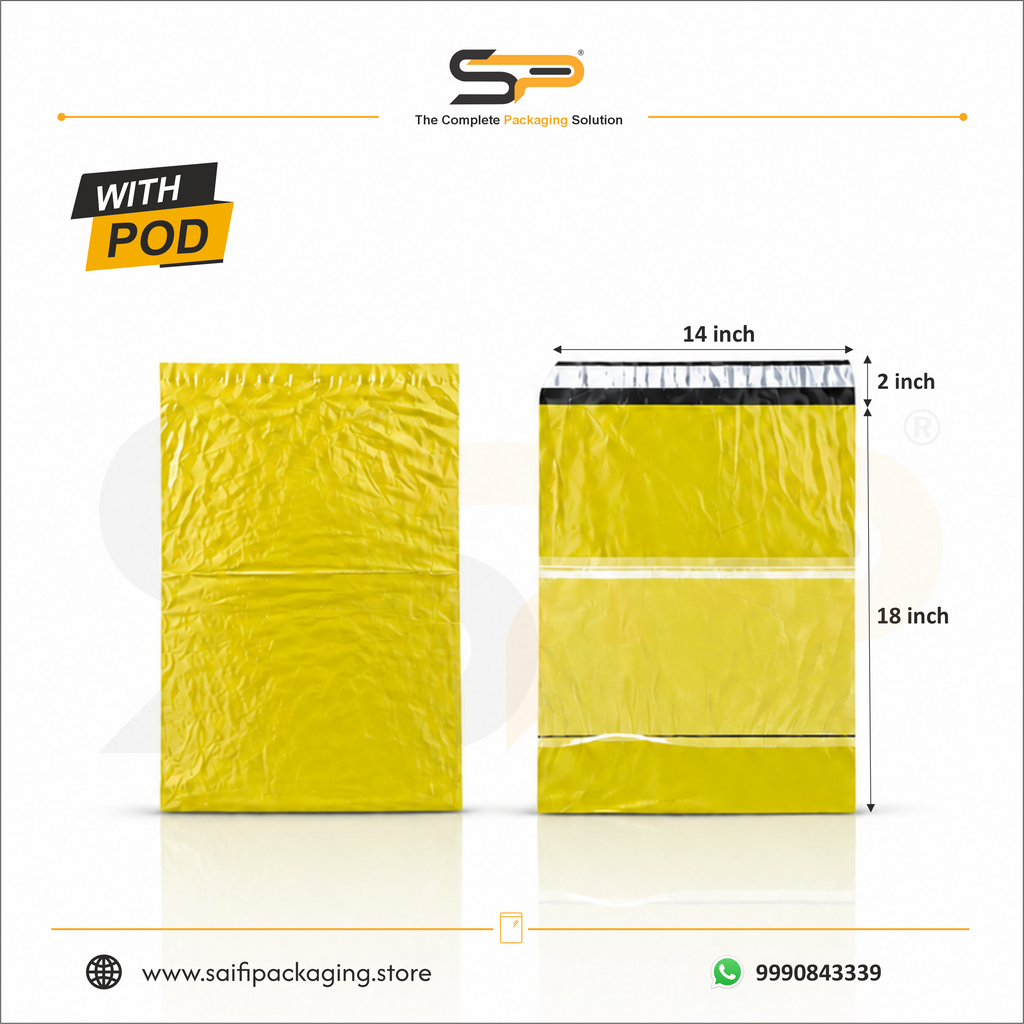 Plain Plastic Courier/Mailer/Shipping Bags with POD Jacket