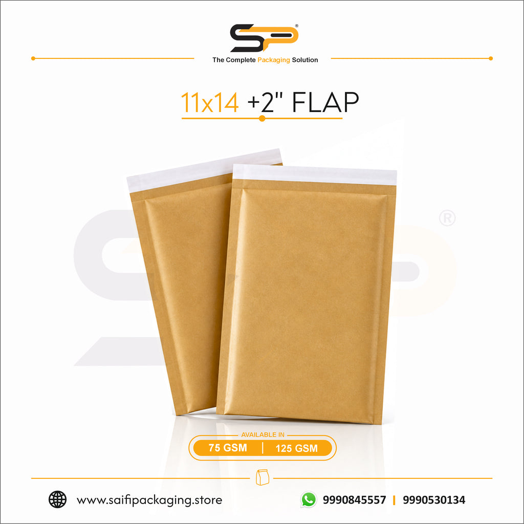 Plain Kraft Mailer Bag with water resistant coating