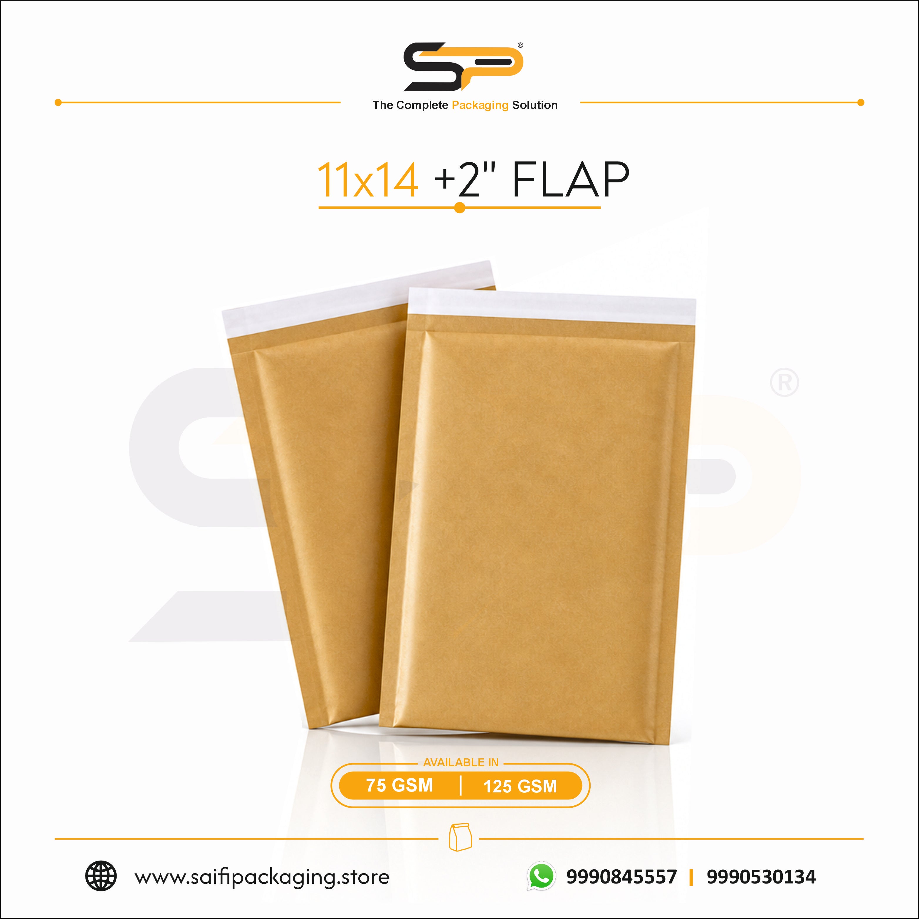 Plain Kraft Mailer Bag with water resistant coating