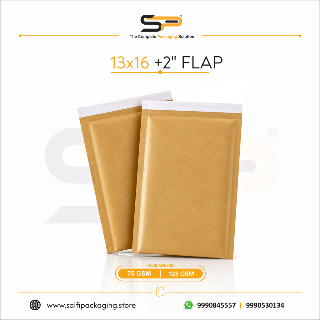 Plain Kraft Mailer Bag with water resistant coating