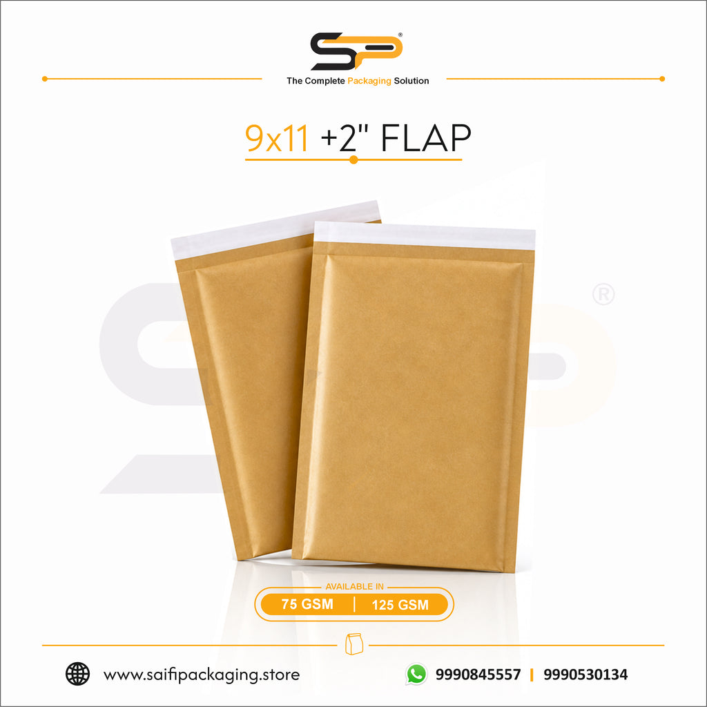 Plain Kraft Mailer Bag with water resistant coating