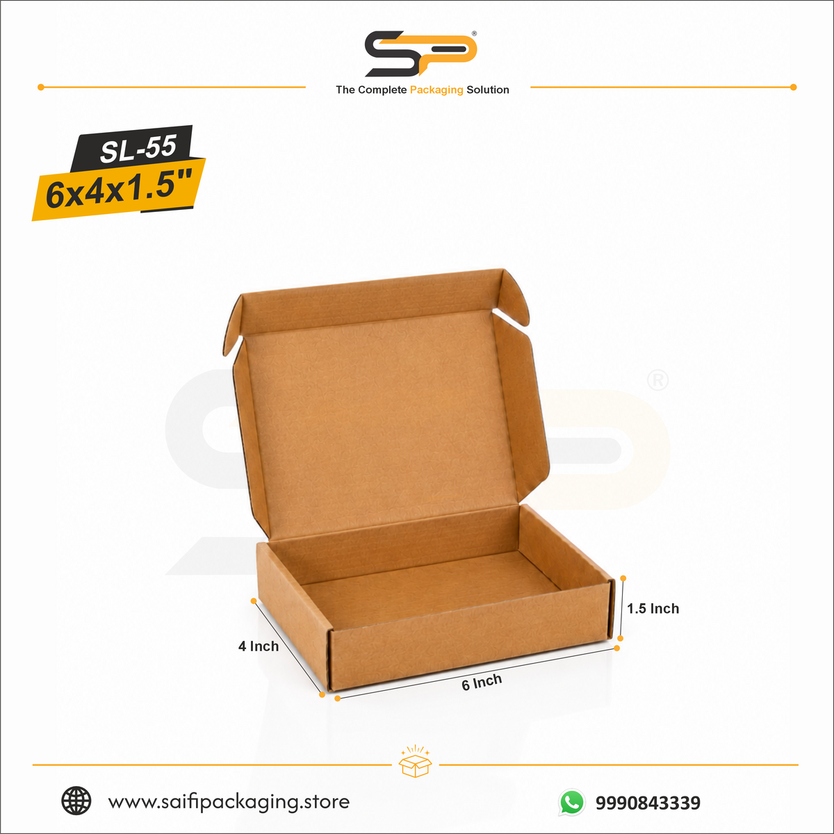 (6x4x1.5 inch) Plain Corrugated Mailer Box 3ply (SL-55)