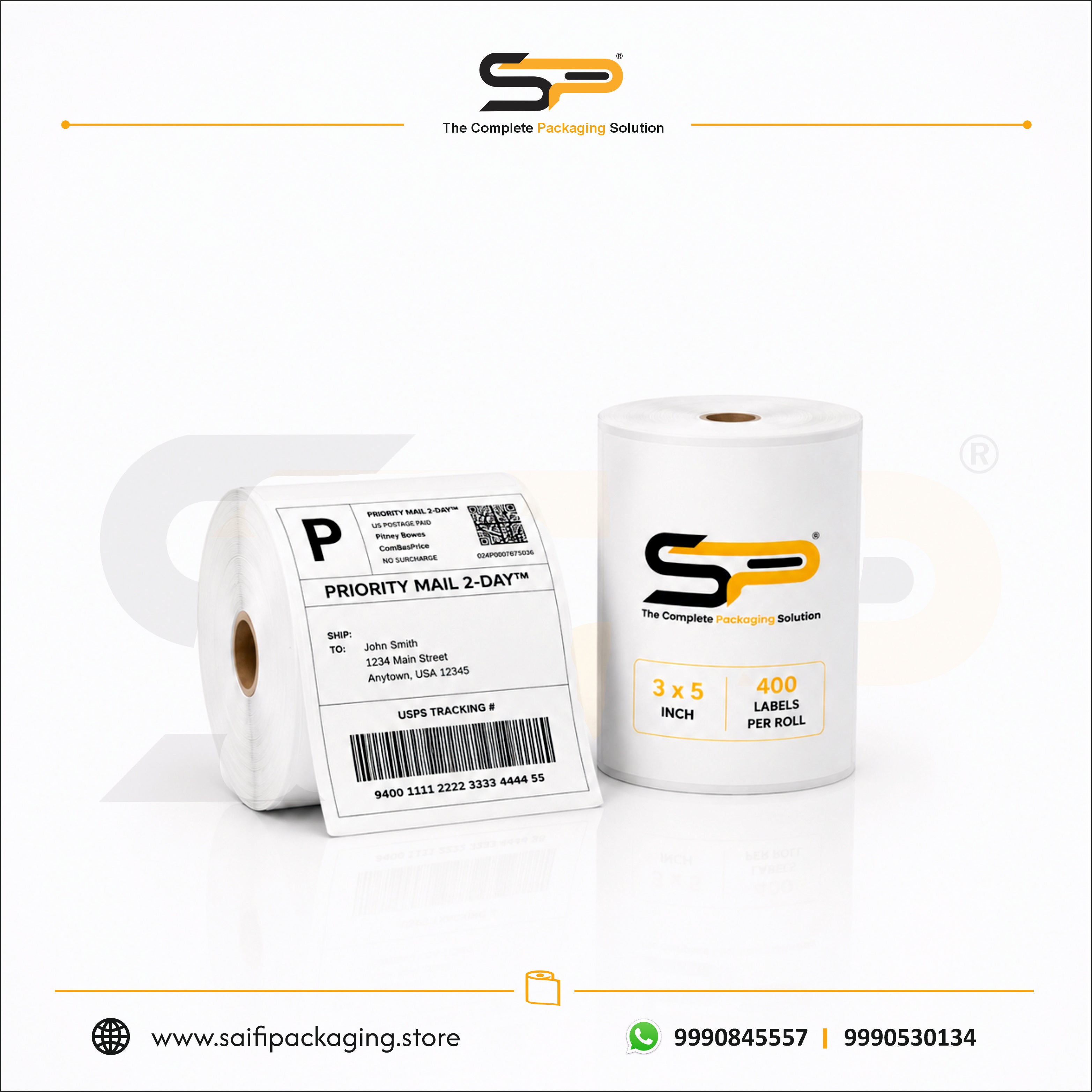 2 x 1 inch - Direct Thermal label Roll - 2000 Label per roll