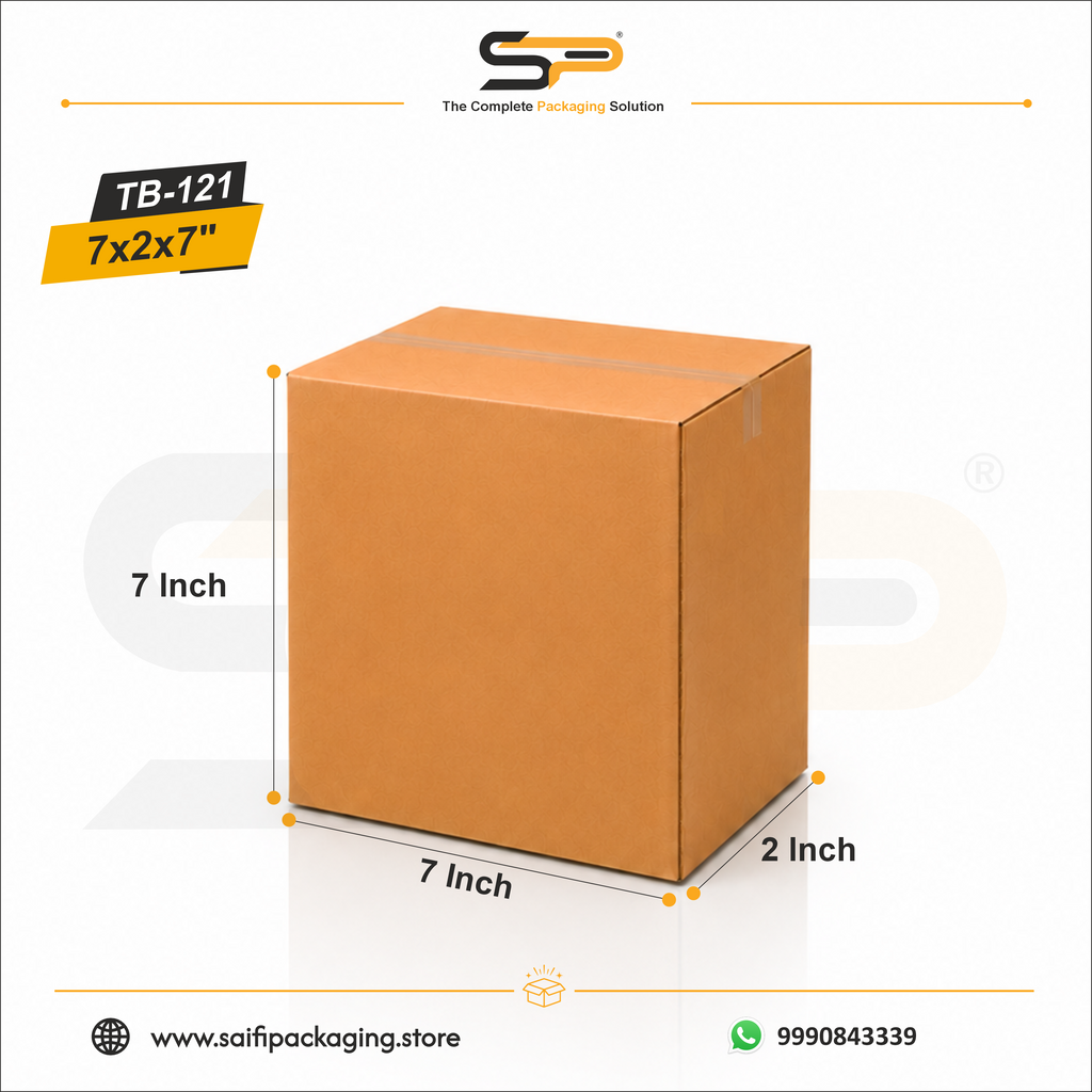 (7 x 2 x 7") Universal Corrugated Box - 3Ply (TB-121)