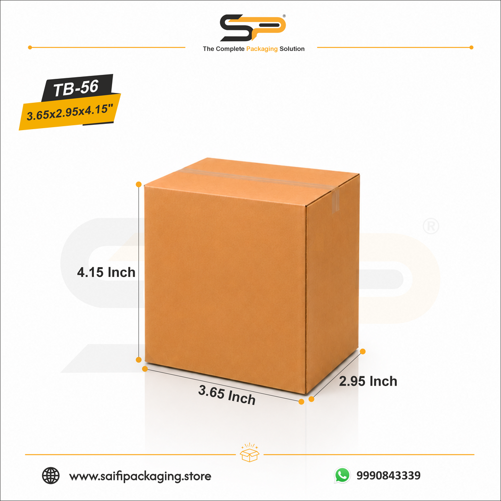 (3.65 x 2.95 x 4.15 ") Universal Corrugated Box - 3Ply (TB-56)