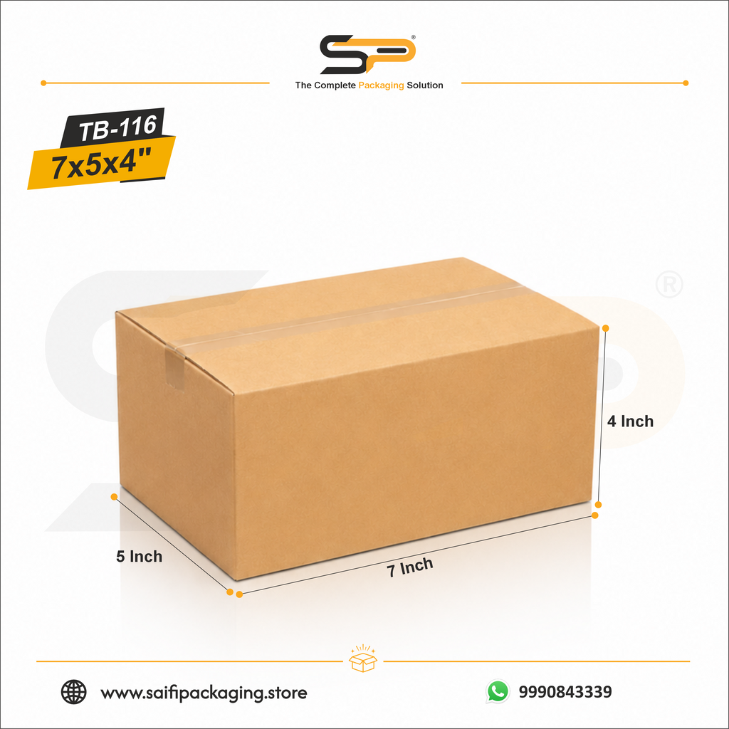 (7 x 5 x 4")  Universal Corrugated Box - 3Ply (TB-116)