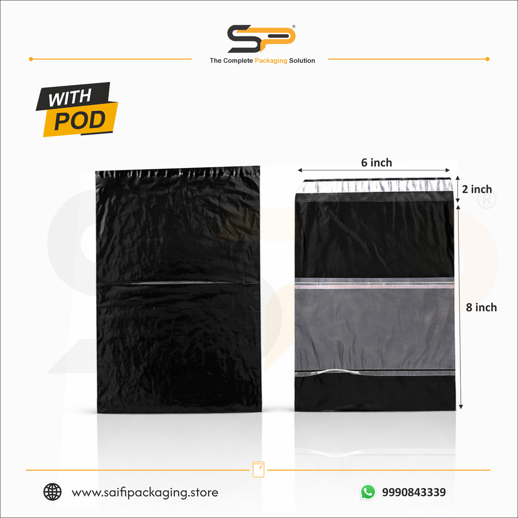 Plain Plastic Courier/Mailer/Shipping Bags with POD Jacket