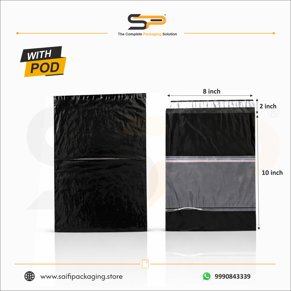 Plain Plastic Courier/Mailer/Shipping Bags with POD Jacket