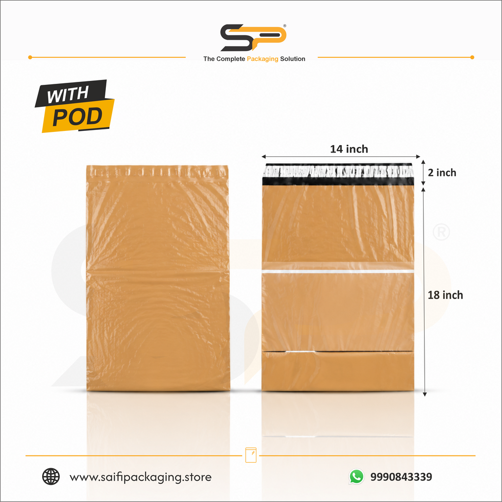 Plain Plastic Courier/Mailer/Shipping Bags with POD Jacket