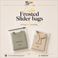 Custom Printed Frosted Slider Bag (White Zipper)